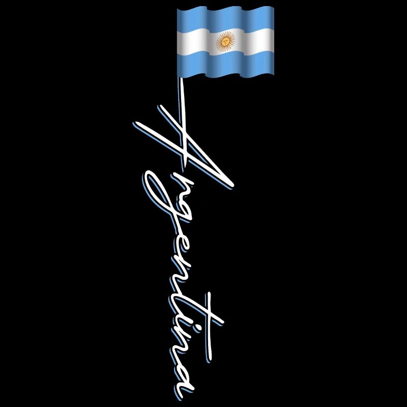 Argentina Flag Waving Script Pride Travel Design