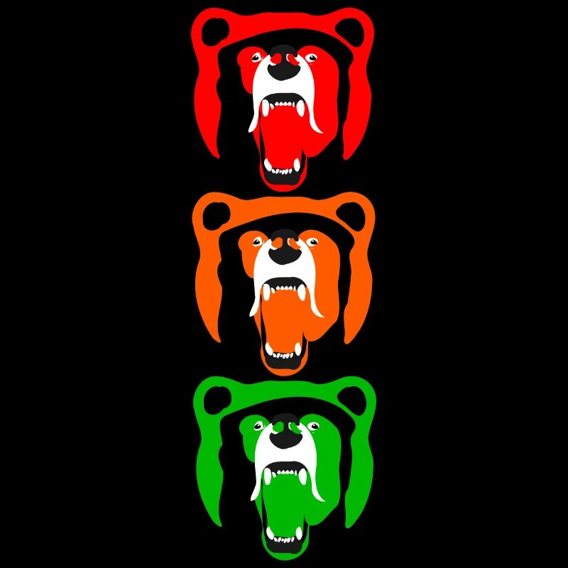 Berlin bear design art gift colorful traffic light