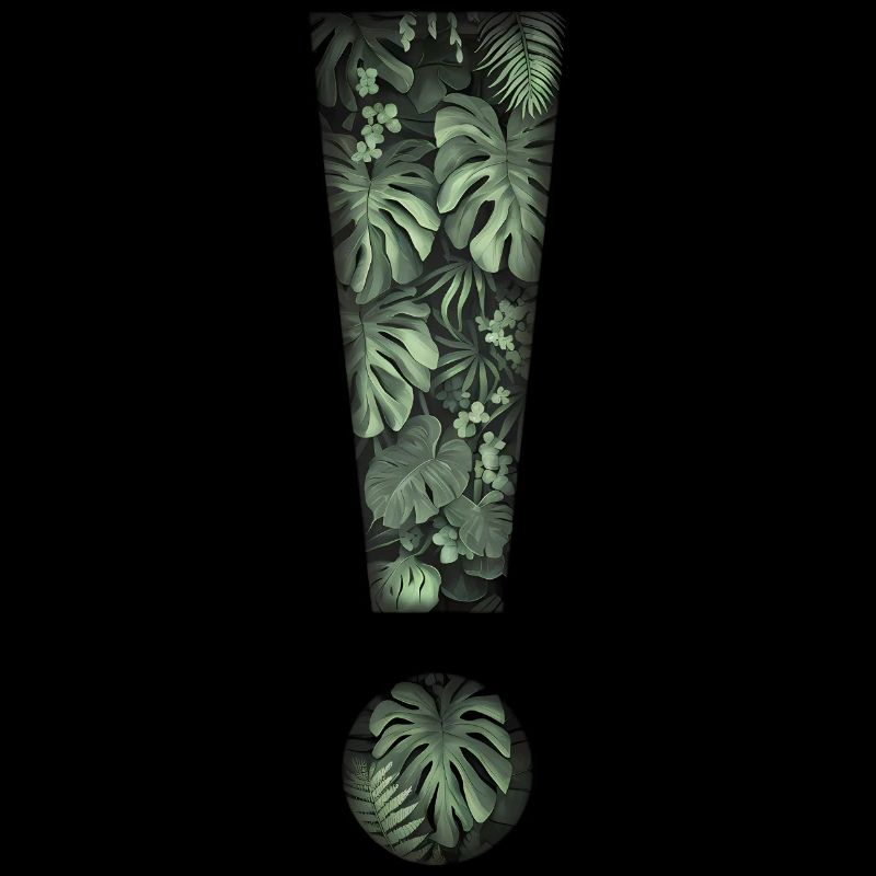 point d’exclamation plantes tropicales jungle