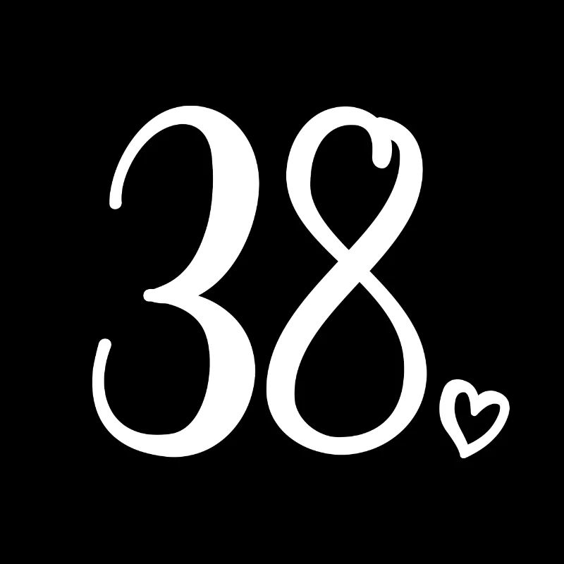 Numéro mignon 38, 38 ans, 38e cadeau d'anniversaire