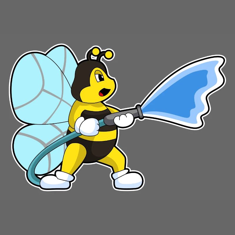 Bee Firefighter Fire Hose Fire Brigade
