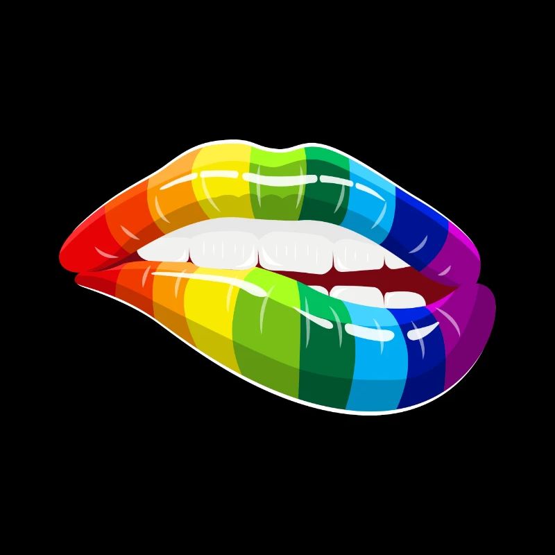 Rainbow Lips - Bouche d'amour homosexualité LGBT
