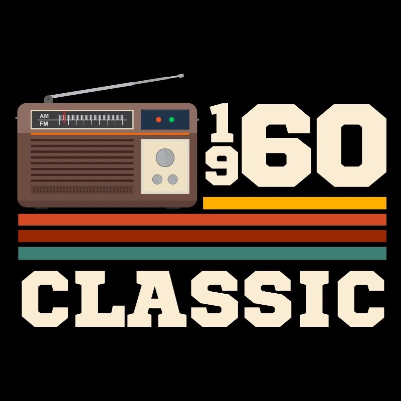 Retro classic 1960s anniversary