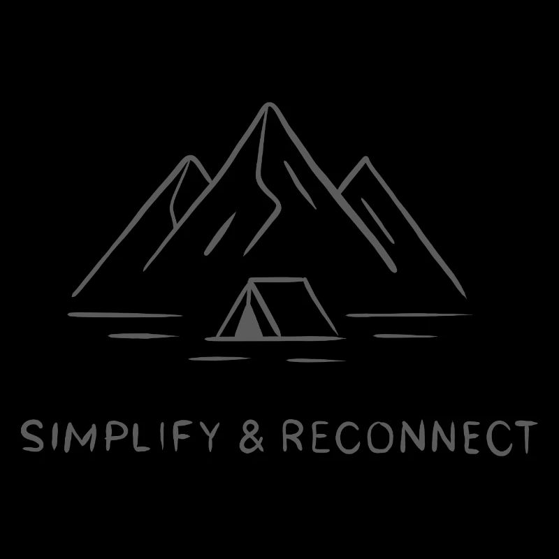 Simplify & Reconnect Camping Motiv