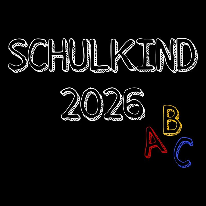 Schulkind 2026 Kreide-Design