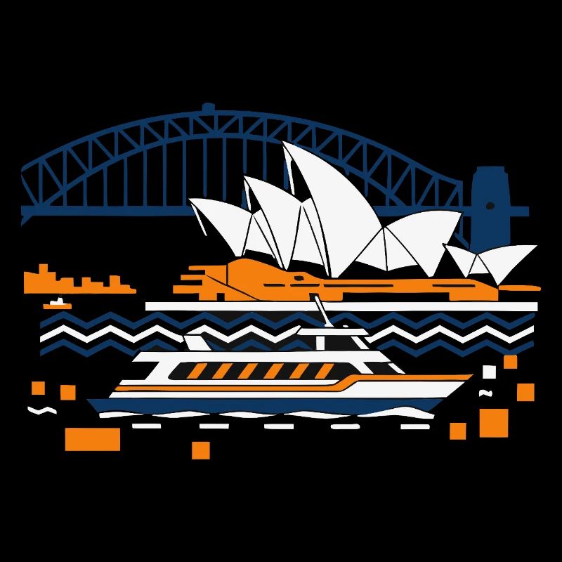 Silhouette du pont du port de l’Opéra de Sydney