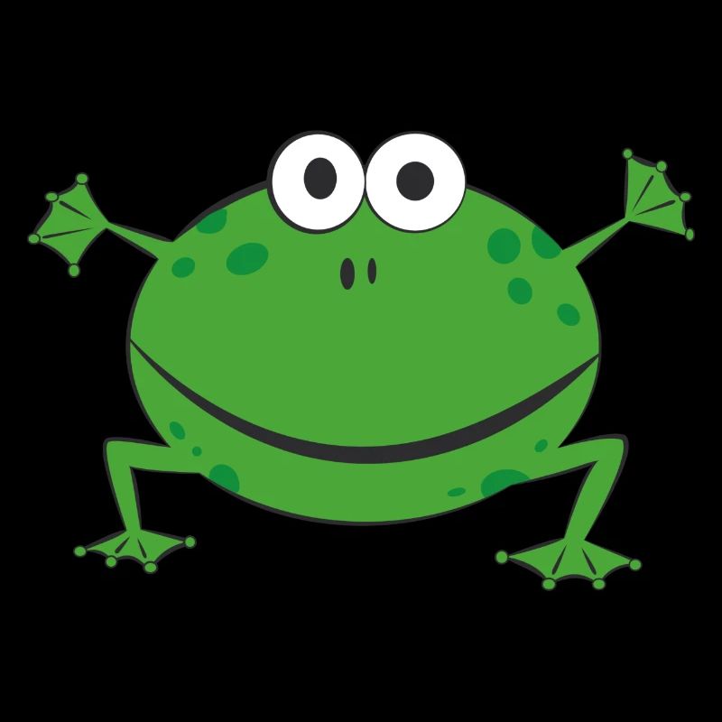 Funny green frog