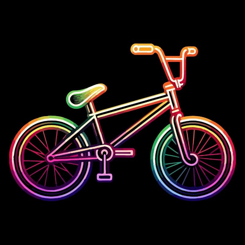 Neon Rainbow BMX Rad