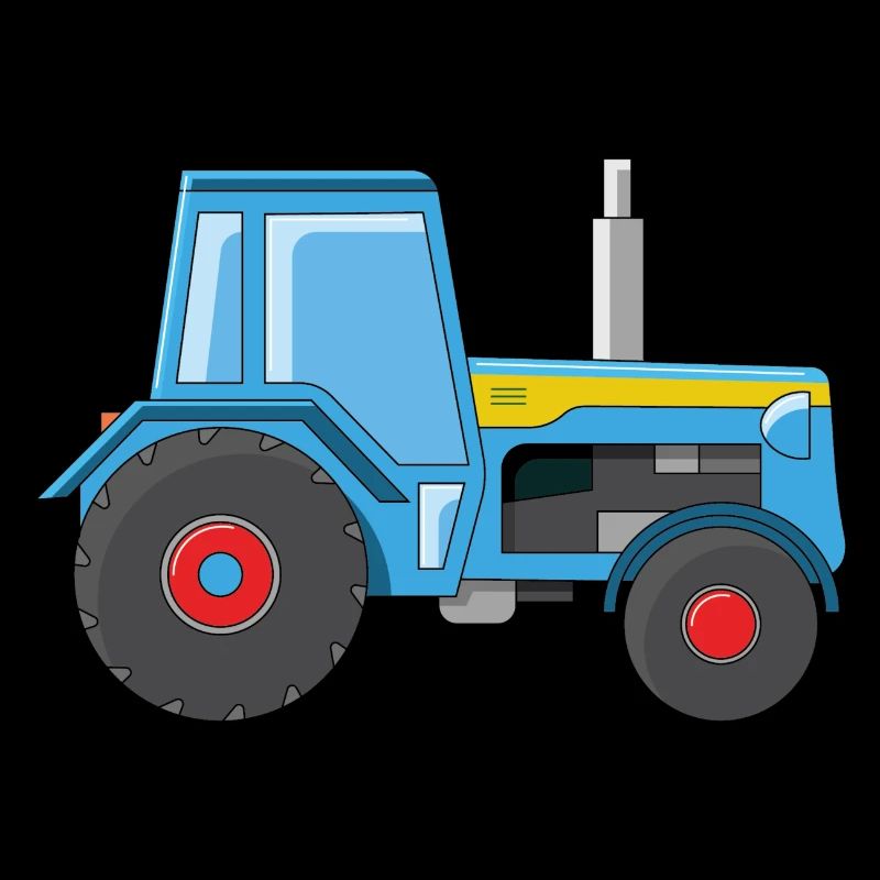 Blaue Traktor Illustration