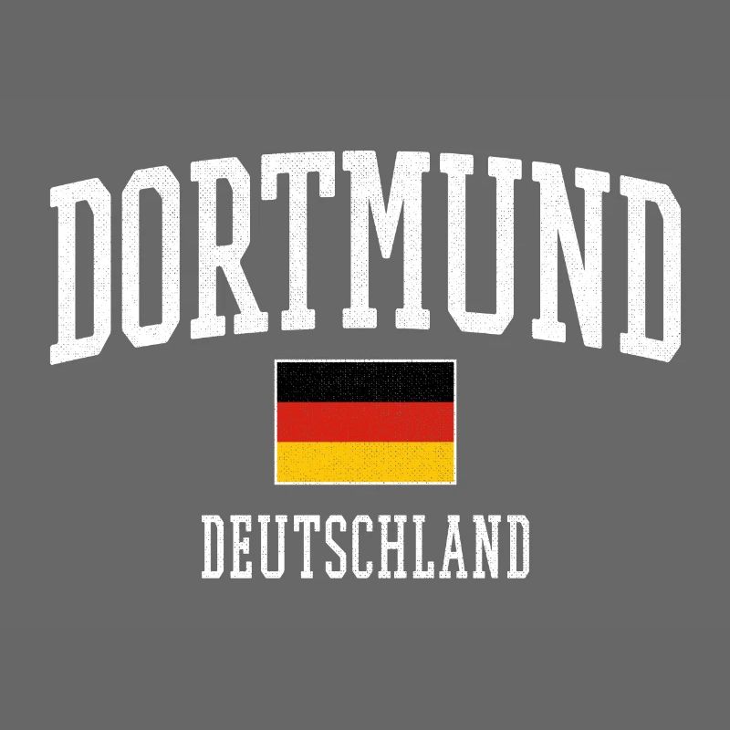 Typographie du drapeau allemand de Dortmund