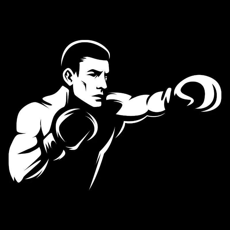 Boxer Punch Illustration - Martial Arts Training