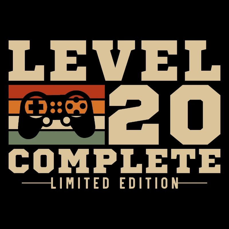 20th Anniversary Gamer 20 Year Old Level 20 Complete