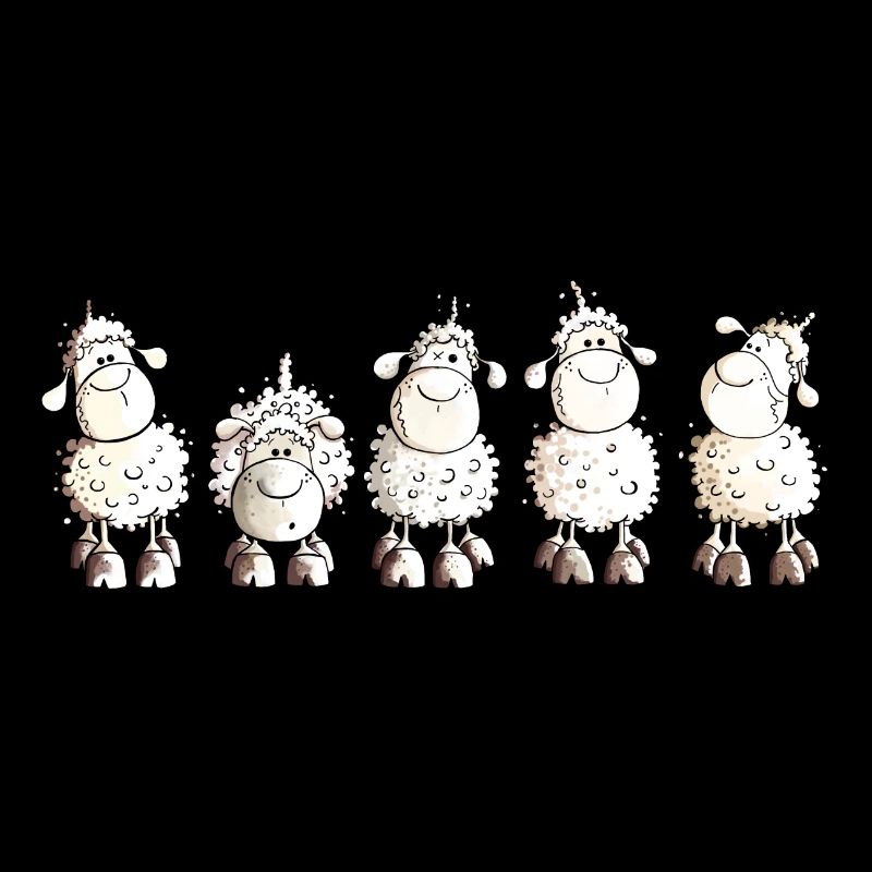 Funny White Sheep