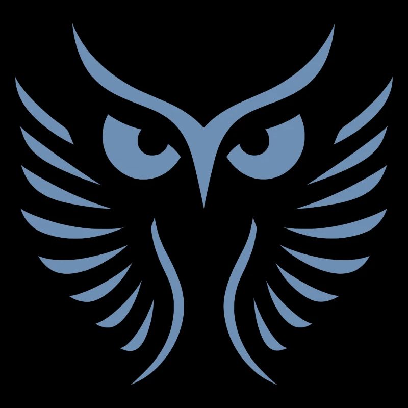 Moderne Eule: Abstrakte, Minimalistische Kunst