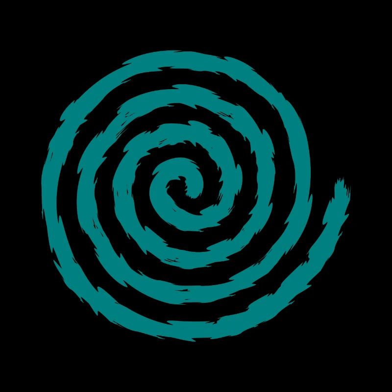 Spirale Symbol Wachstum und Erweiterung Blaugrün