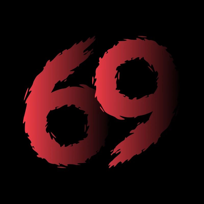 69 Symbol Zahl Neunundsechzig