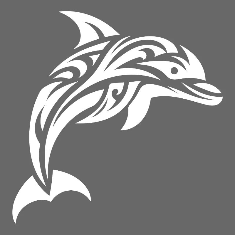 Springender süßer Tattoo Delfin