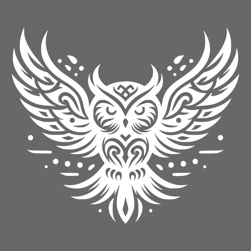 Fliegende Eule im Tattoo Style