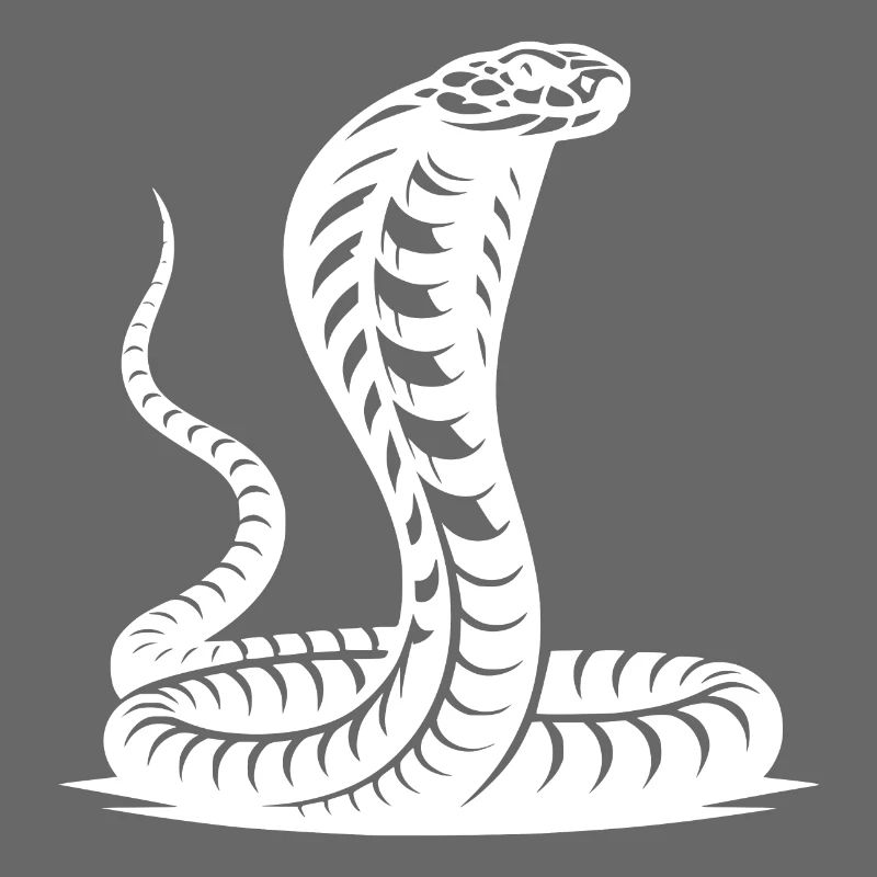 Conception de posture menaçante de bouclier de cou de cobra de serpent