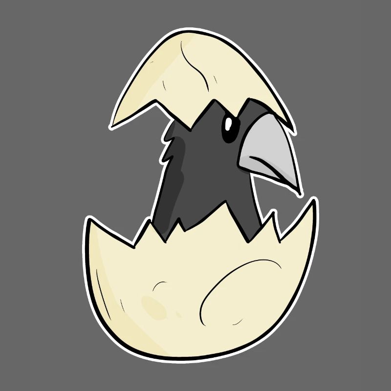 Oeuf de bébé corbeau