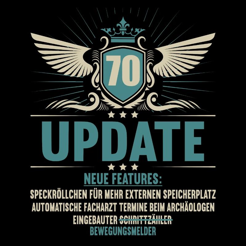 Update neue features 70 Jahre alt 70. Geburtstag