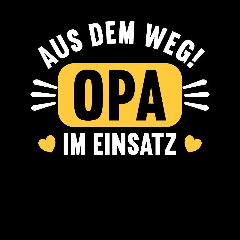 Aus dem Weg. Opa im Einsatz.