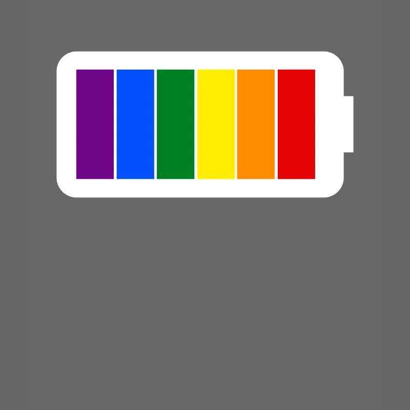 Regenbogenfarben Batterie Loading - Gay Pride
