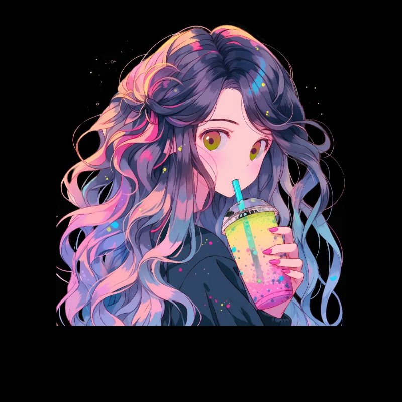 Anime and Boba Bubble Tea