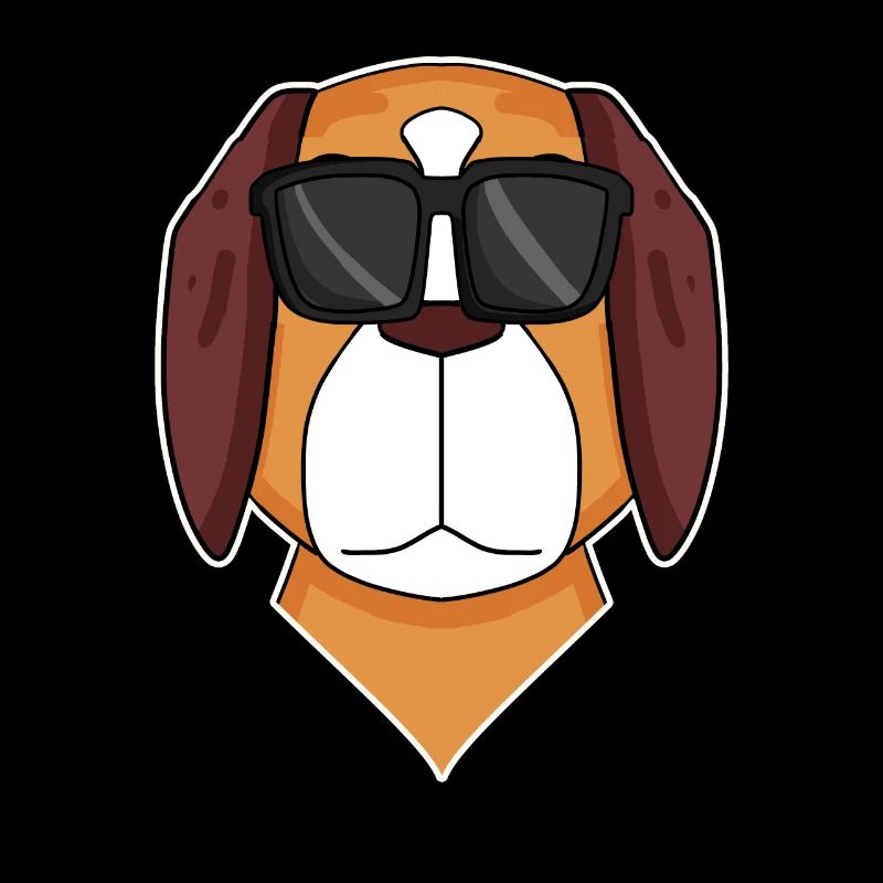 Bernhardiner Hund mit Brille - cooler Hund