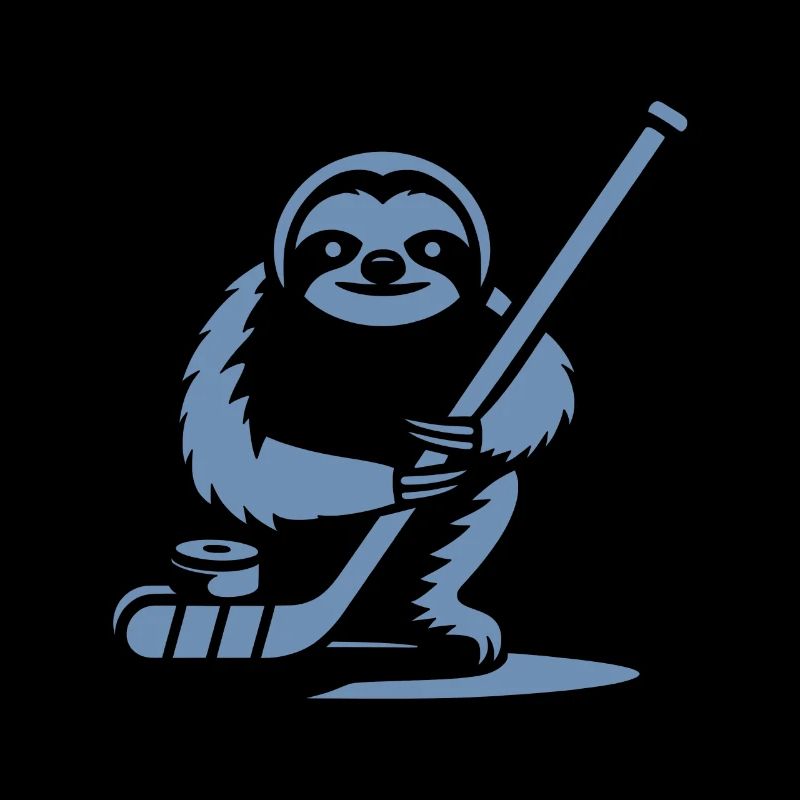 Faultier Eishockey Silhouette