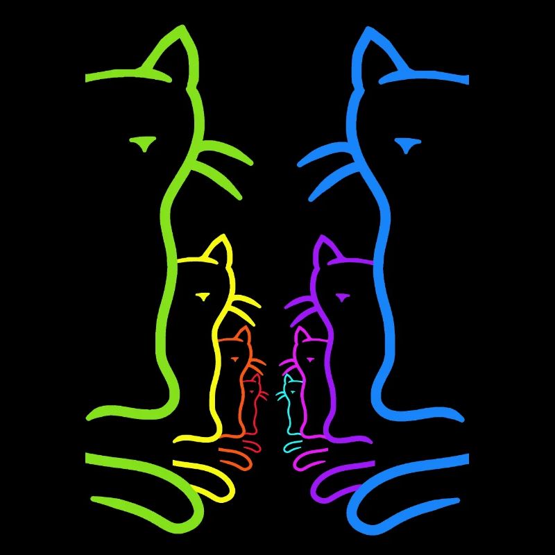 LGBT Rainbow Cats Cat Rainbow Flag