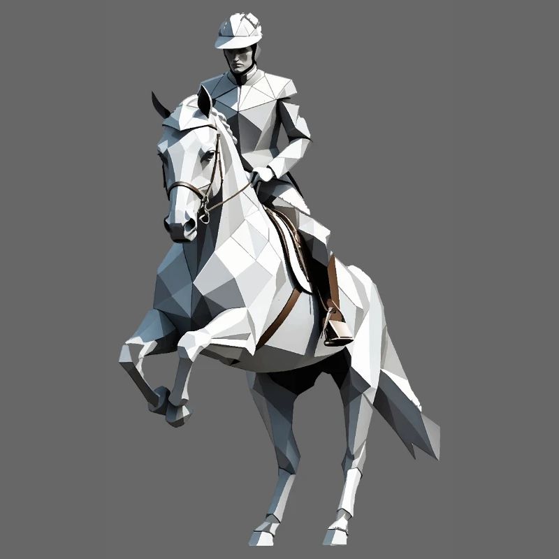 Cavalier Low Poly - Ballet Design