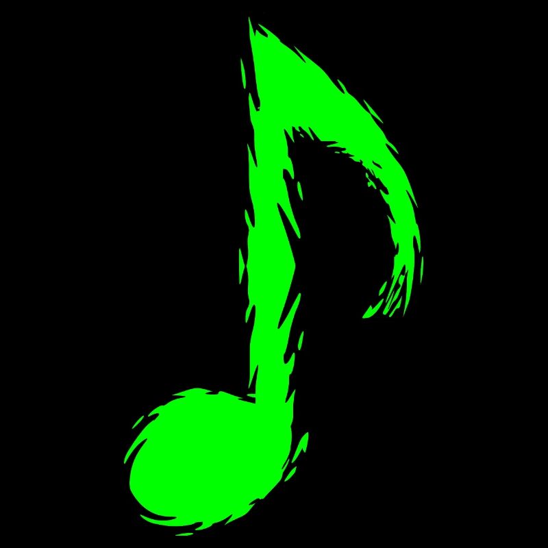 Note musique, vert clair, vecteur