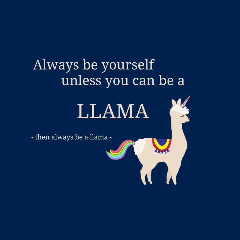 Lama Einhorn mit coolem Spruch