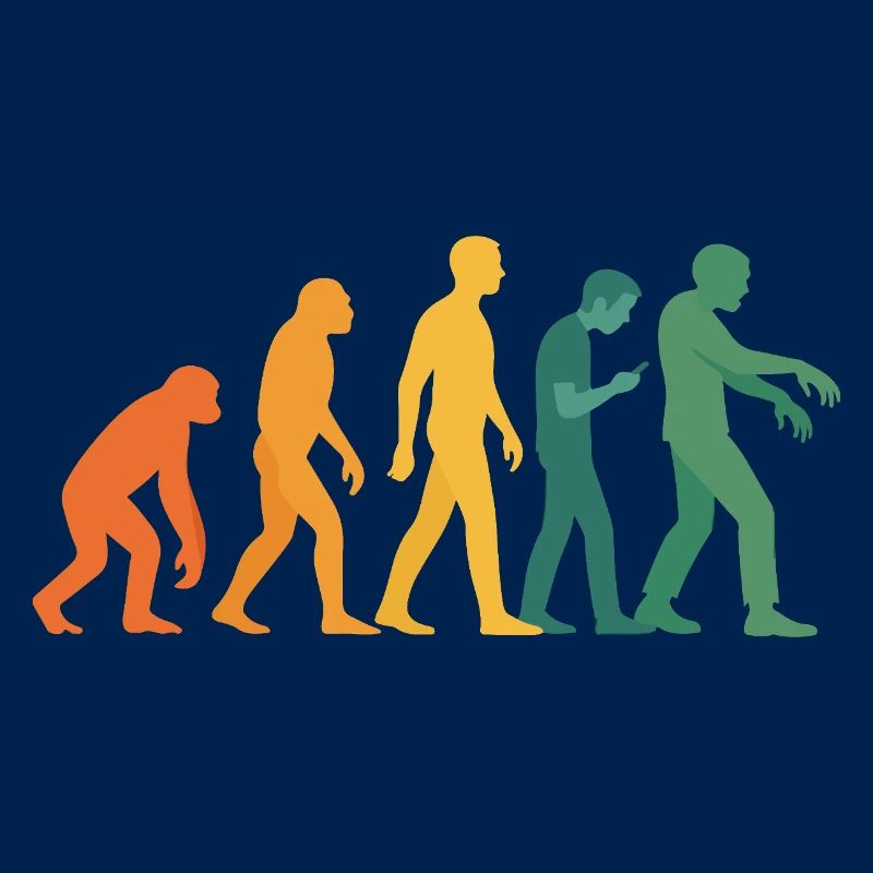 Evolution Silhouette Farbverlauf