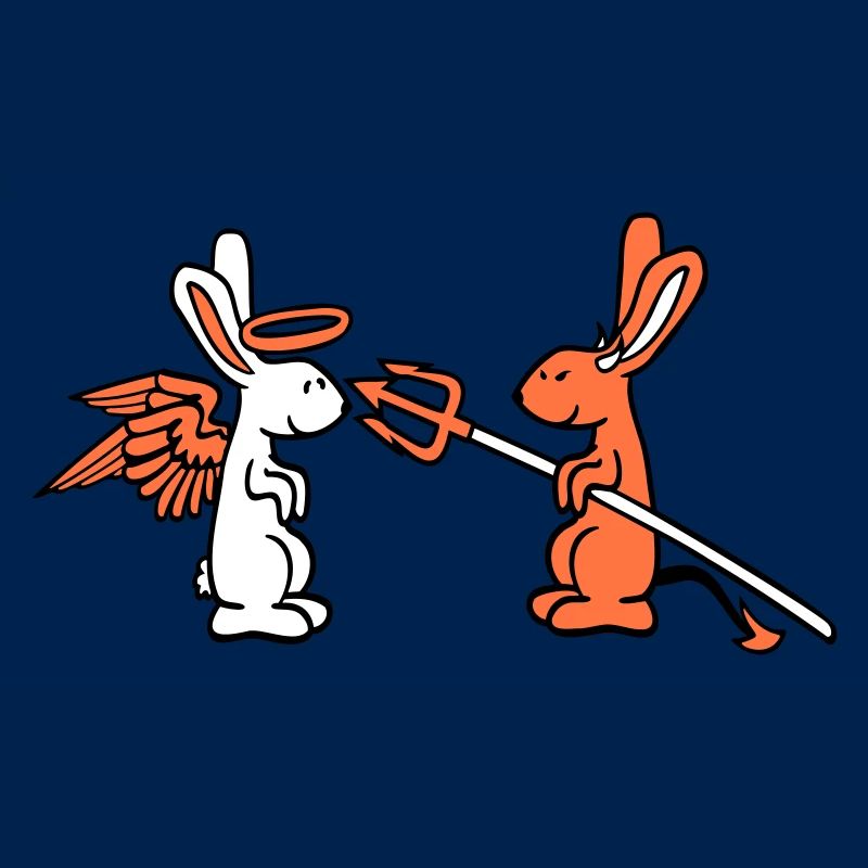 Rabbit Angel Conscience Devil Demon Evil Satan Hell