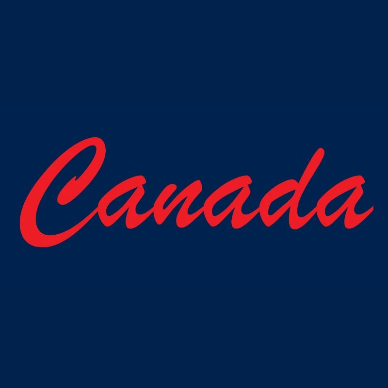 Canada Script Lettering Red