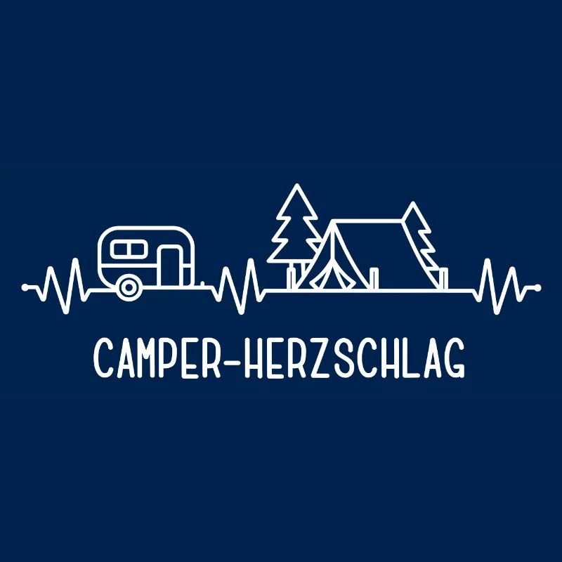 Camper-Herzschlag Dauercamper Camping Wohnwagen