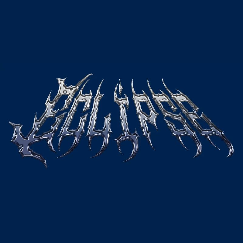 Eclipse - cold metal chrome text