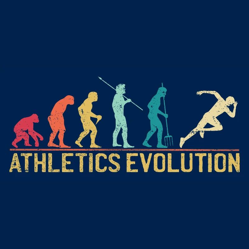 Evolution der menschlichen Athleten Kunstdruck