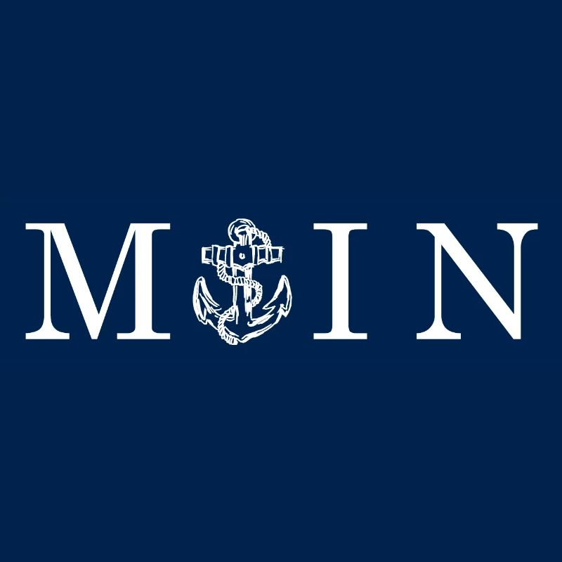 MOIN avec ancre maritime, blanc
