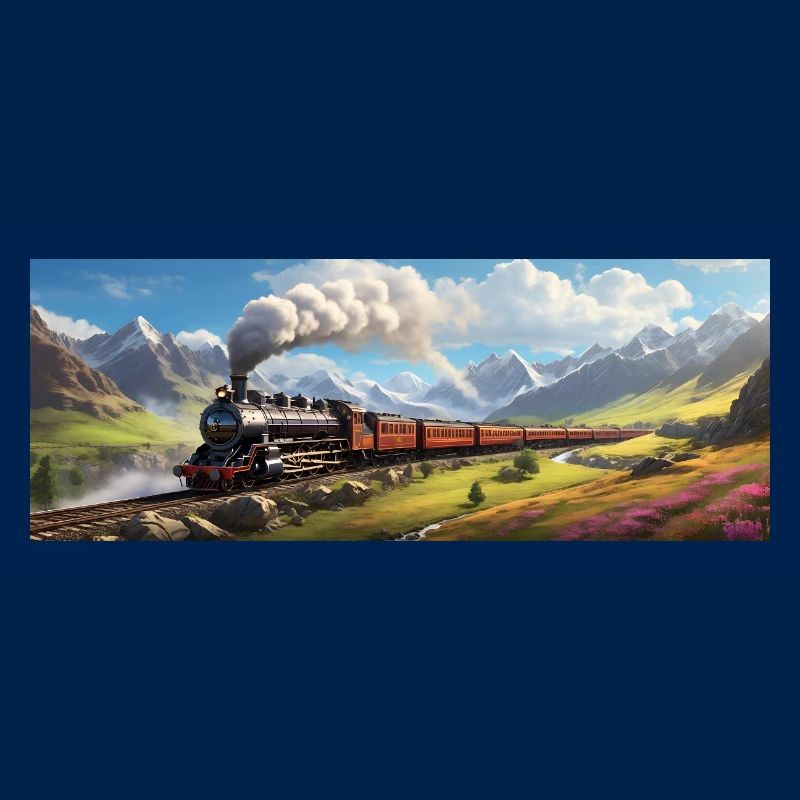 Nostalgischer Eisenbahnzug mit Dampflokomotive