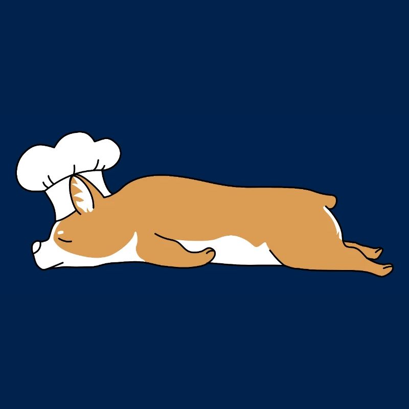 Funny Corgi Chef Cooking Baker Resting Kitchen Gif