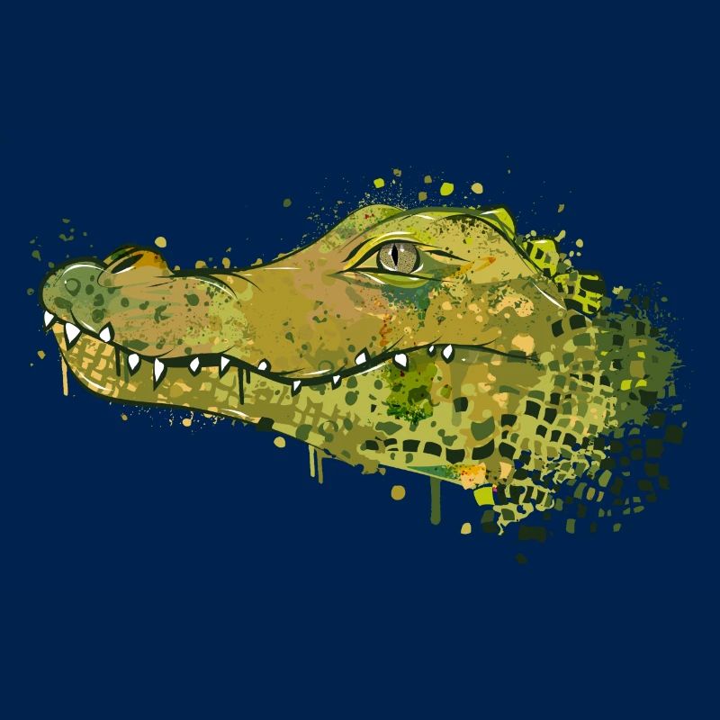 un graffiti de crocodile