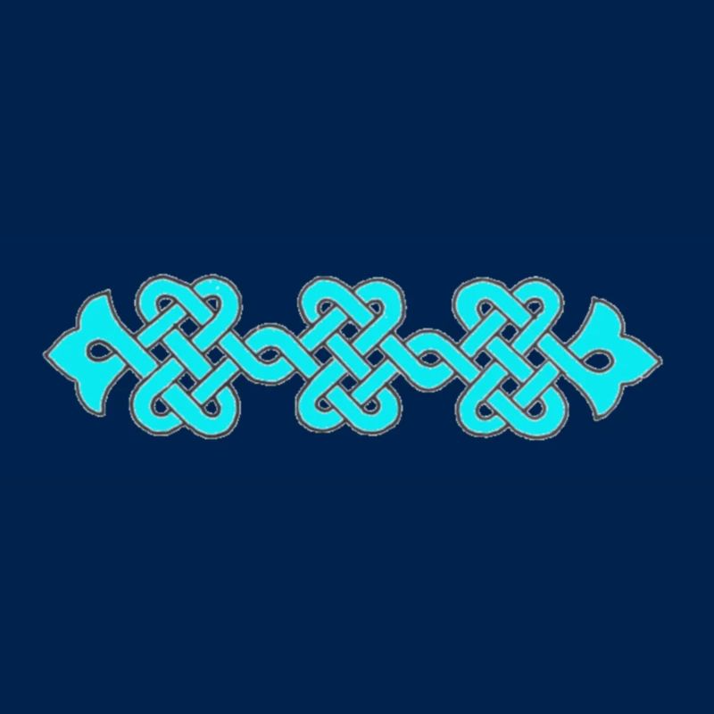 ornement complexe, turquoise