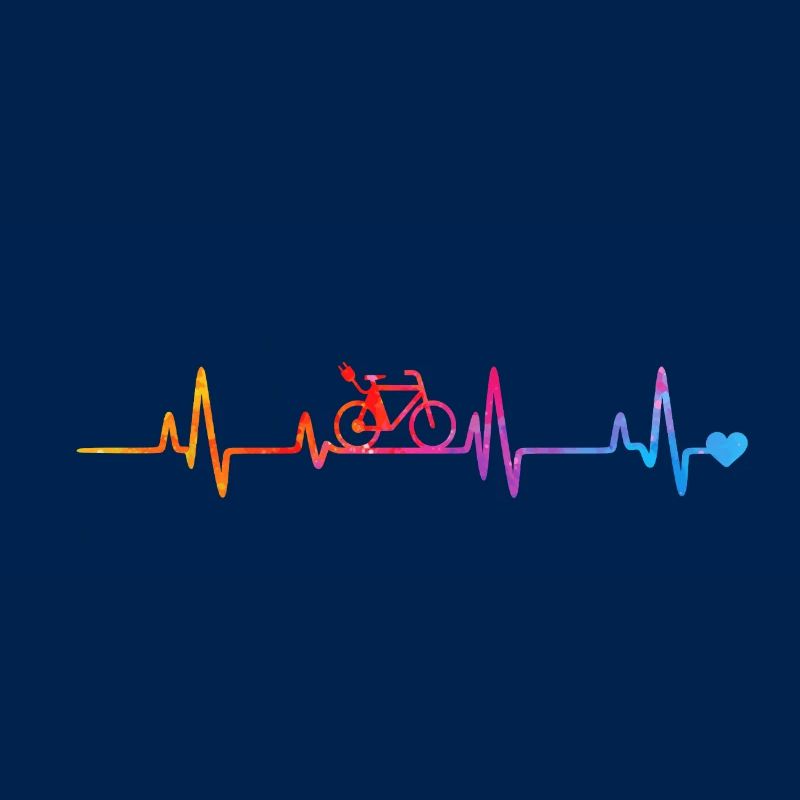 Rainbow Bicycle Pulse Lines