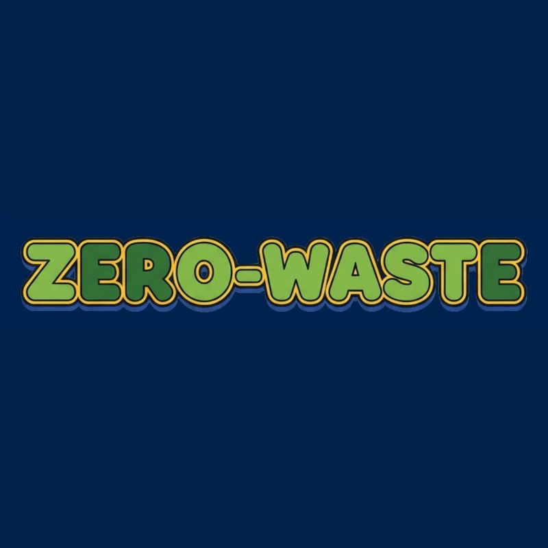 Zéro déchet rétro vert jaune design