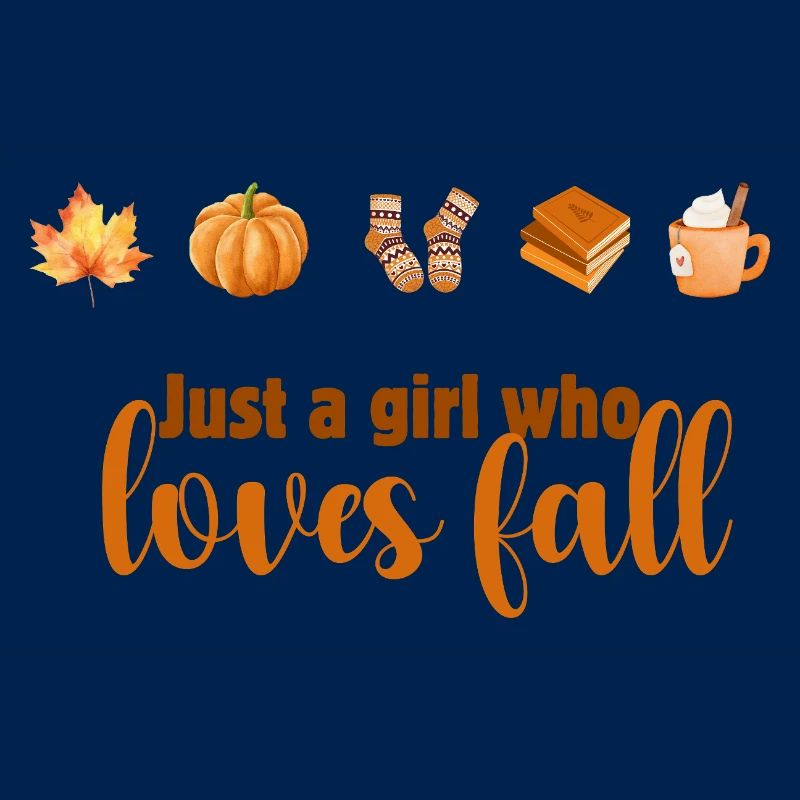 Herbstliebendes Mädchen Design, Fall Vibes