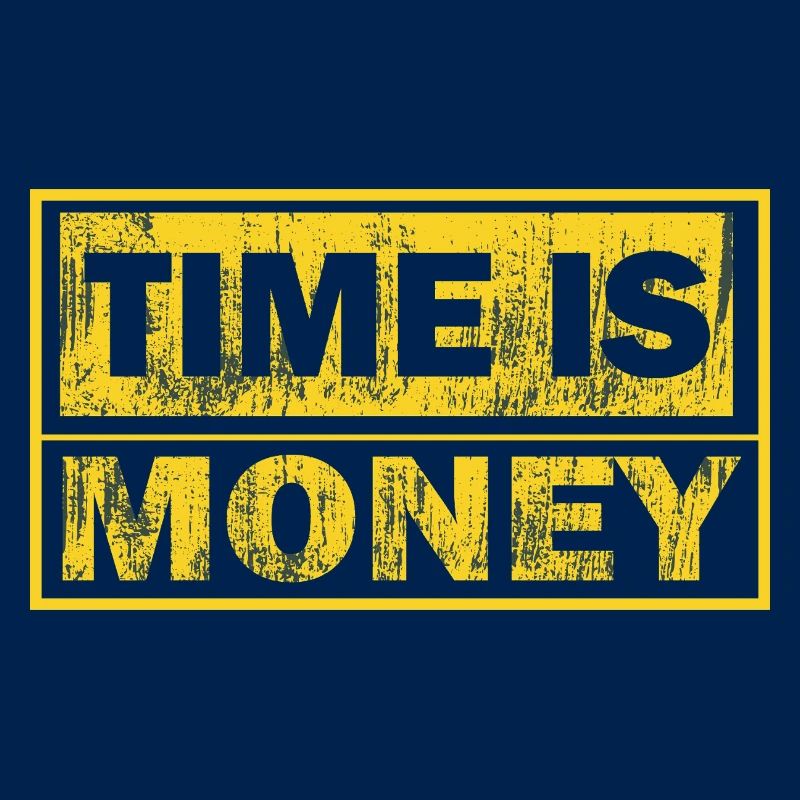 Le temps, c’est de l’argent – design noir et jaune