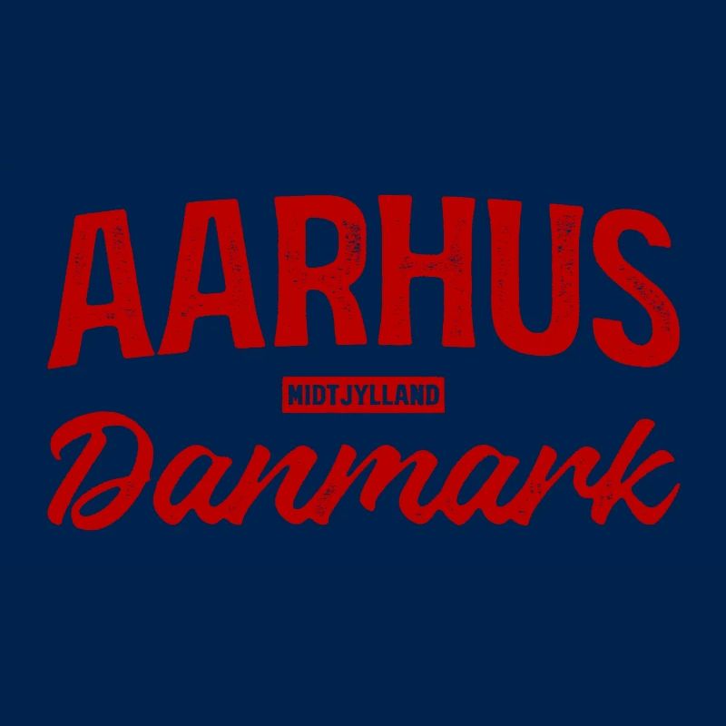 Aarhus Danmark Lettering Retro